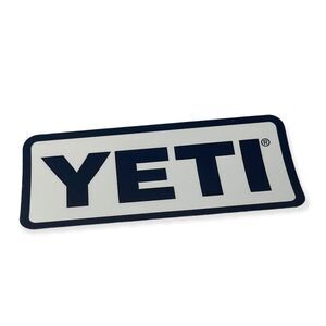 NWT YETI Logo Black & White Sticker